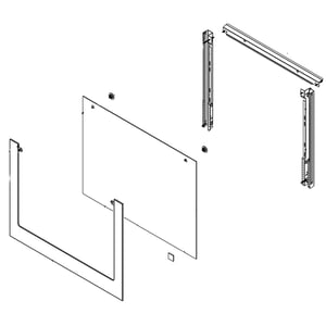 Wall Oven Door Assembly (stainless) (replaces W10866265, W11318287) W11110283