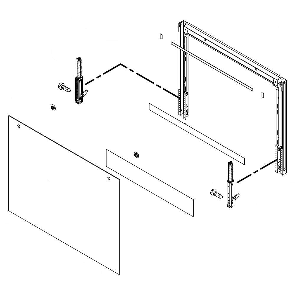 Part #w11110938, Wall Oven Door Outer Panel Assembly (Stainless) / 39.50 x 30.25 x 7.00
