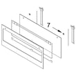 Wall Oven Microwave Door Outer Panel Assembly (black Stainless) W11111745