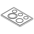 Range Main Top (black) for Whirlpool YWEE750H0HV2 - Part W11112610