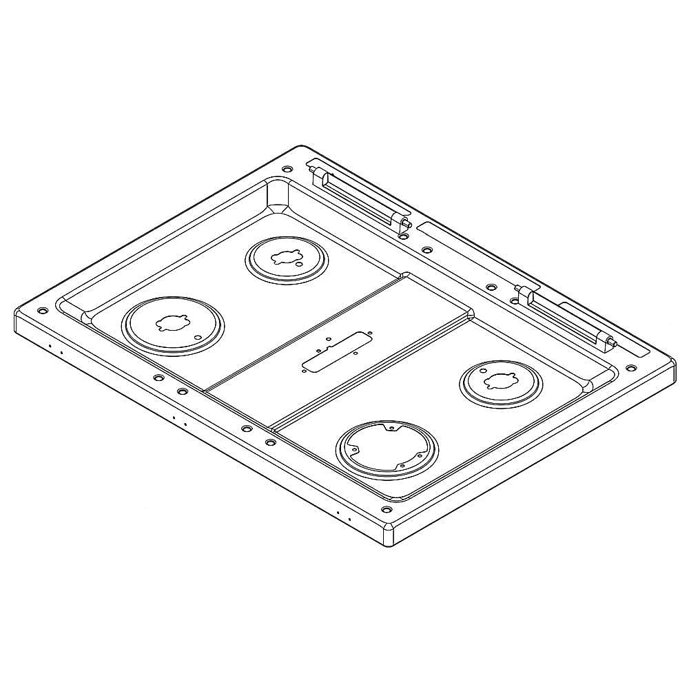 Part #w11121761, Range Main Top (Black) / 34.50 x 30.00 x 9.00