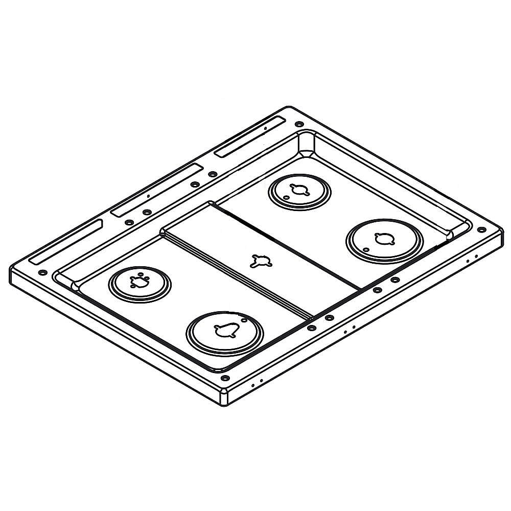 Part #w11127367, Range Main Top | 34.50 x 30.00 x 9.00