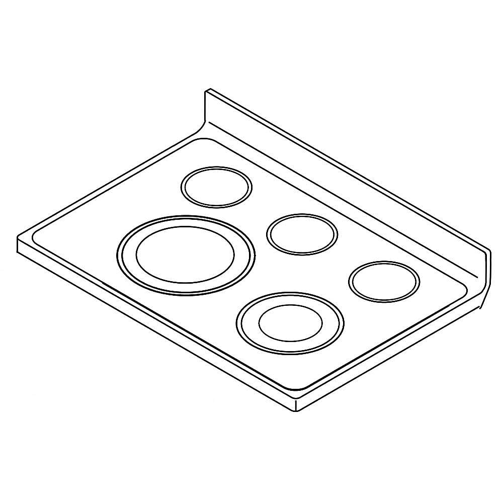Part #w11129393, Range Main Top Assembly | 30.00 x 34.50 x 8.88