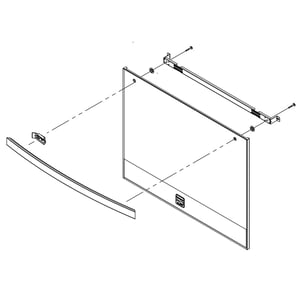 Range Oven Door Outer Panel Assembly (stainless) W11129886