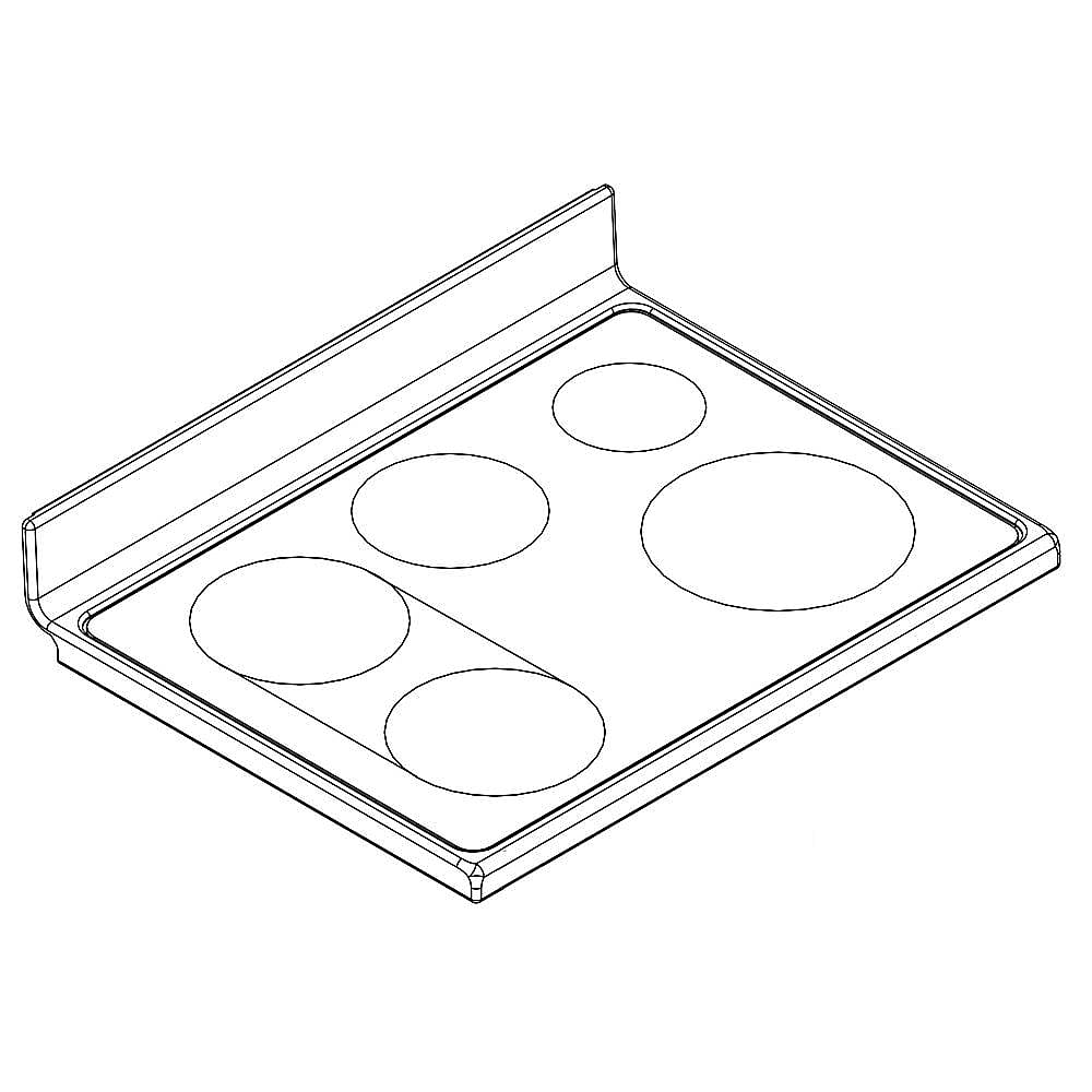 Part #w11132188, Range Main Top (Black) | 34.50 x 30.00 x 9.00