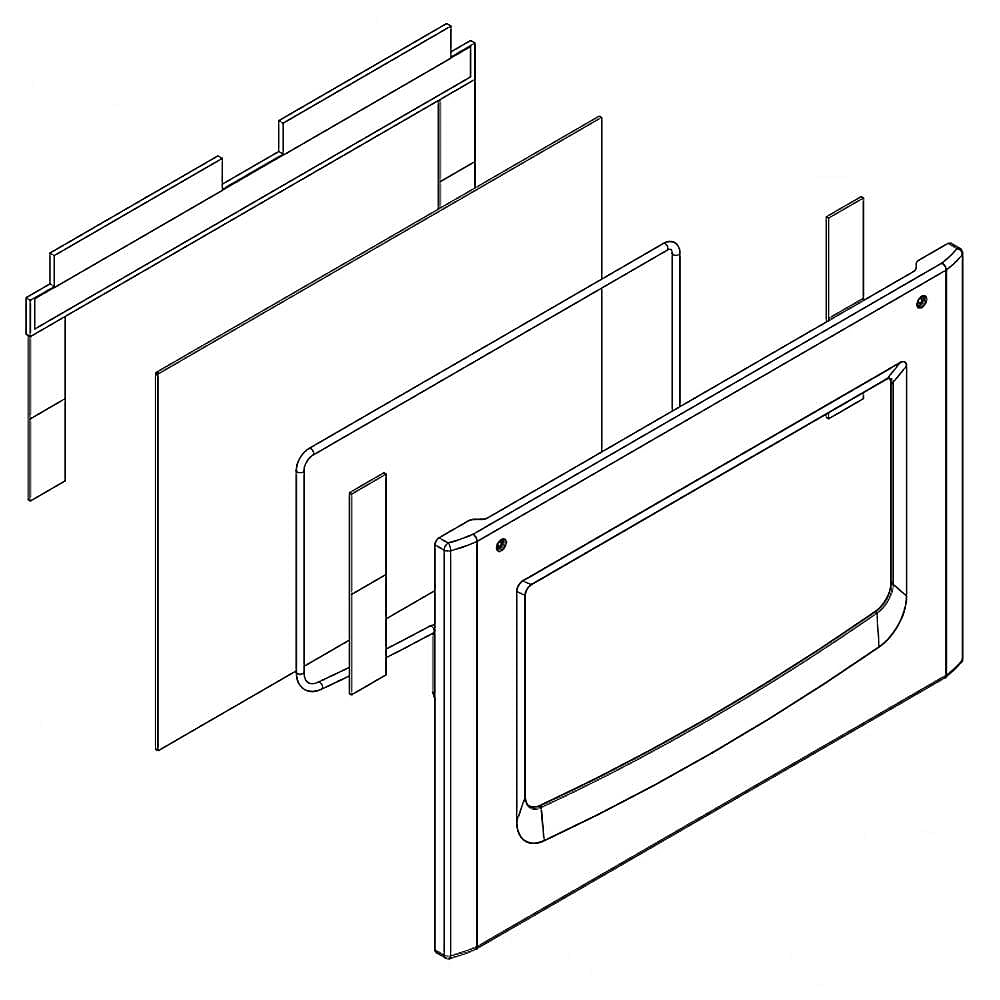 Range Oven Door Outer Panel, Lower