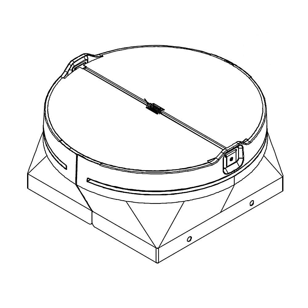 Part #w11156393, Range Hood Vent Damper / 10.00 x 9.75 x 5.00