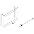 Range Oven Door Outer Panel Assembly (black Stainless) for KitchenAid KFED500EBS03 - Part W11156497