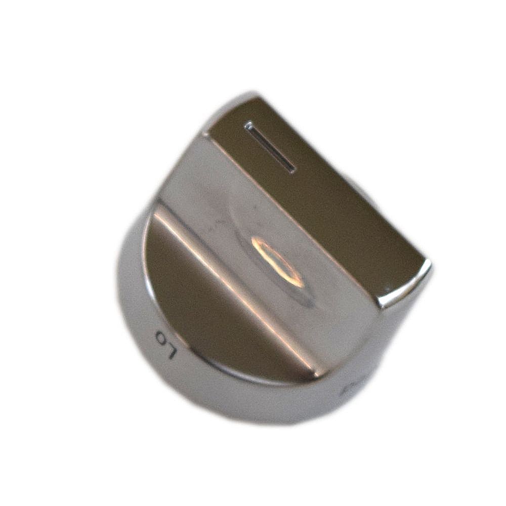 Part #w11159630, Range Surface Burner Knob (Stainless) (Replaces W11023139) / 6.50 x 5.25 x 0.01