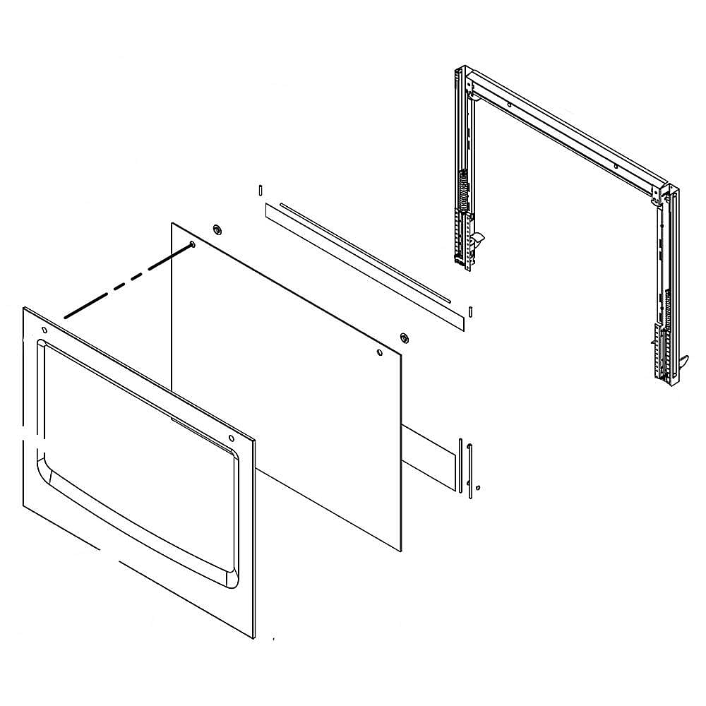 Wall Oven Door Outer Panel Assembly (Sunset Bronze)