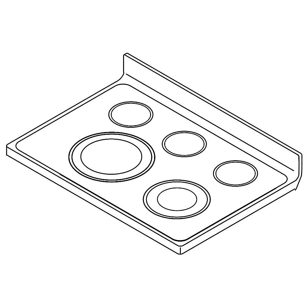 Part #w11165675, Range Main Top (Black) | 34.75 x 30.25 x 9.00