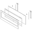 Wall Oven Microwave Door Outer Panel Assembly (stainless) for Whirlpool WOCA7EC0HZ00 - Part W11165936