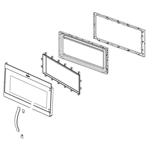 Microwave Door Assembly (stainless) (replaces W10468670) W11173813