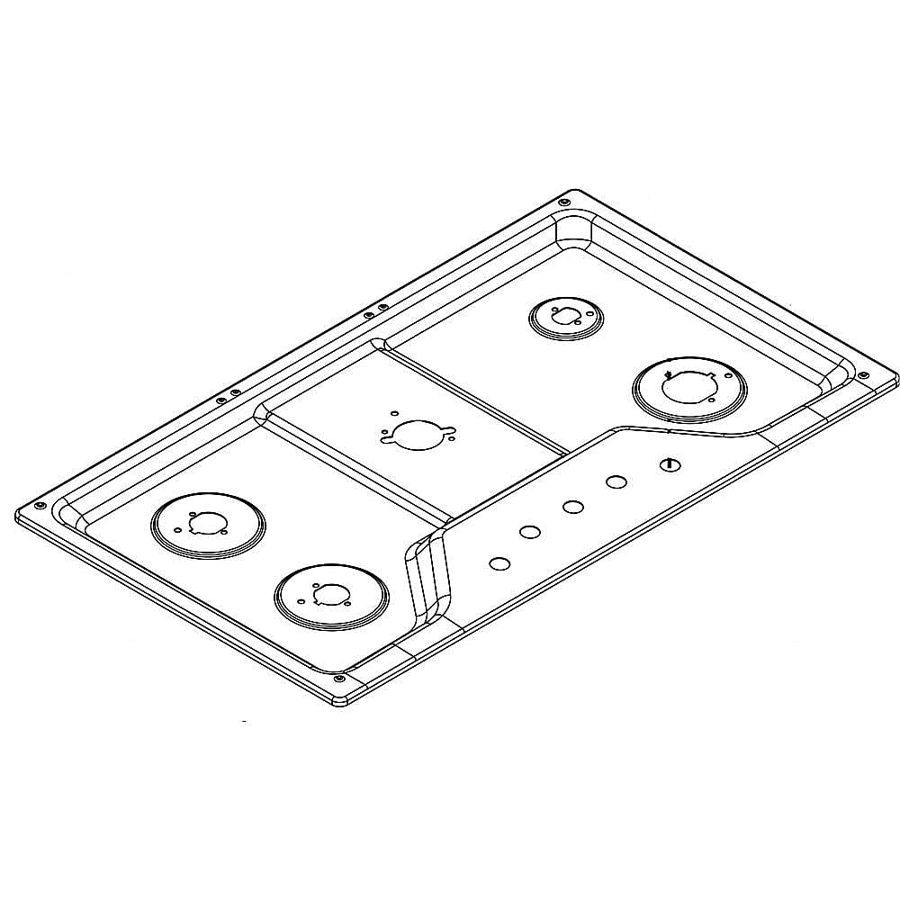 Part #w11176110, Cooktop Main Top (Stainless) / 39.25 x 25.25 x 3.25