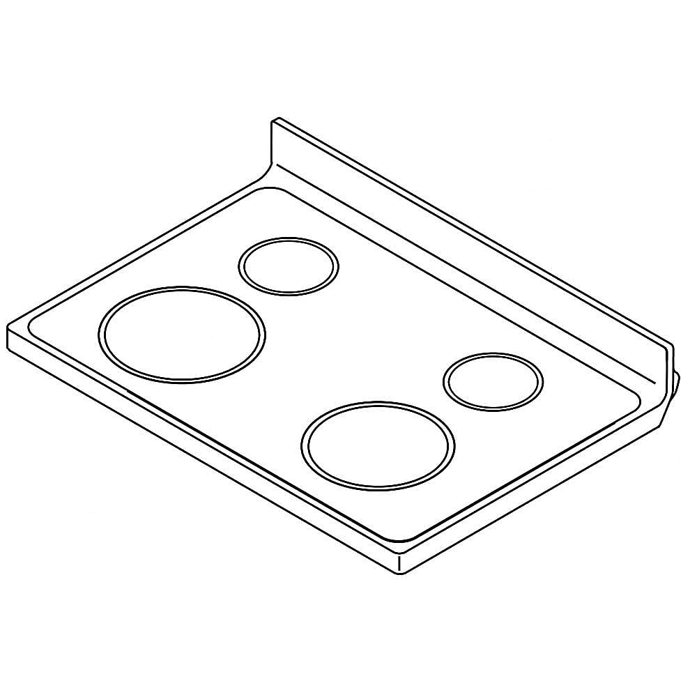 Part #w11178790, Range Main Top (White) | 39.75 x 34.50 x 9.00