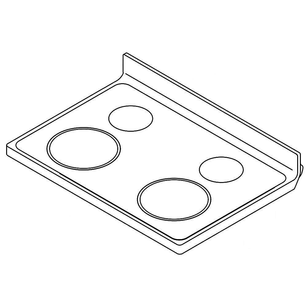 Part #w11178791, Range Main Top (Black) | 34.50 x 21.75 x 8.75