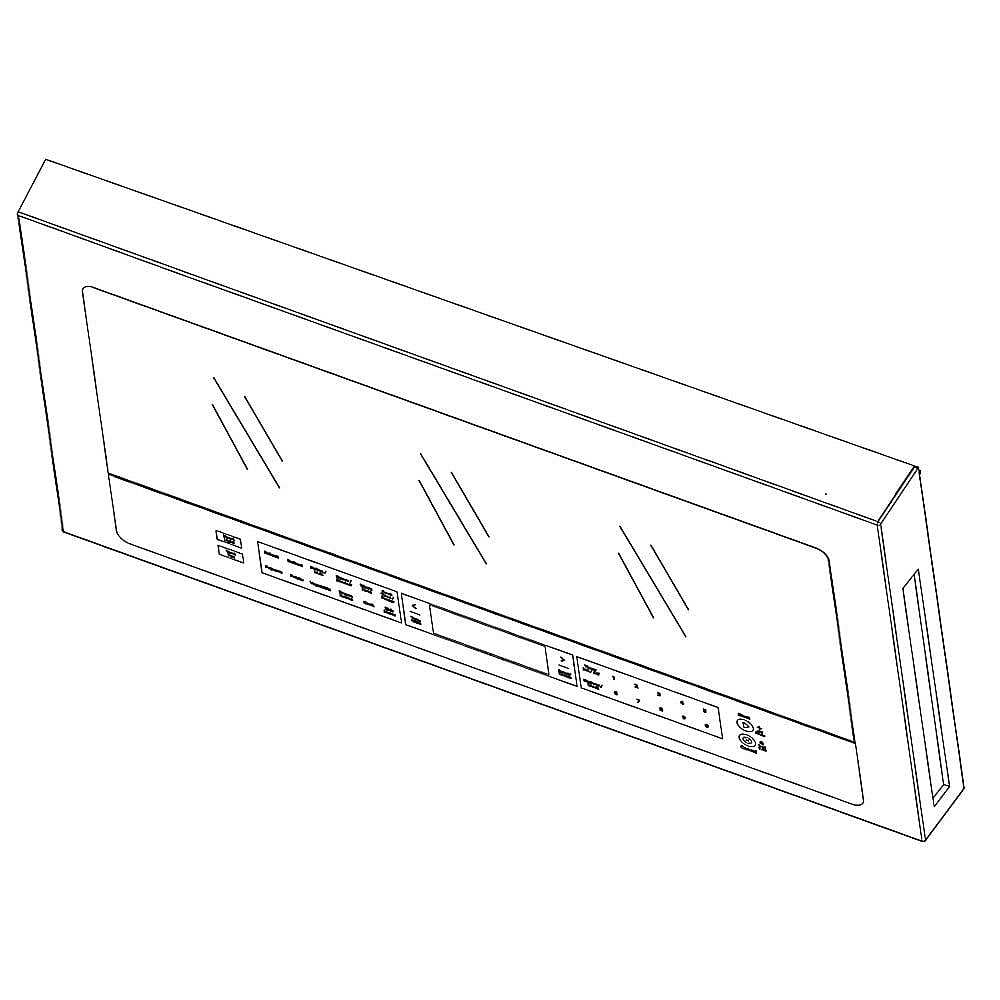 Part #w11186045, Microwave Door Assembly (Stainless) (Replaces W11120694) / 32.12 x 18.25 x 7.50