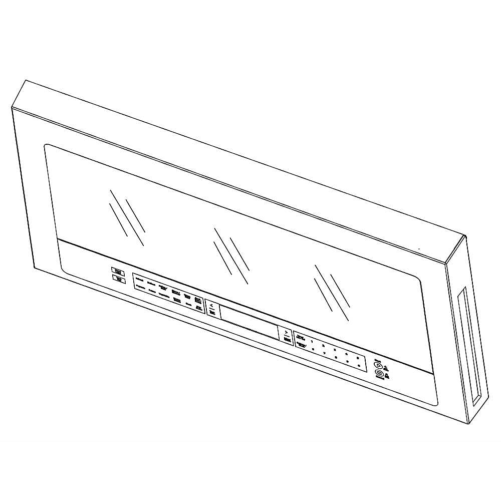 Part #w11188091, Microwave Door Assembly (Black) / 32.12 x 18.25 x 7.50