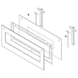 Microwave Door Outer Panel Assembly (stainless) W11200398