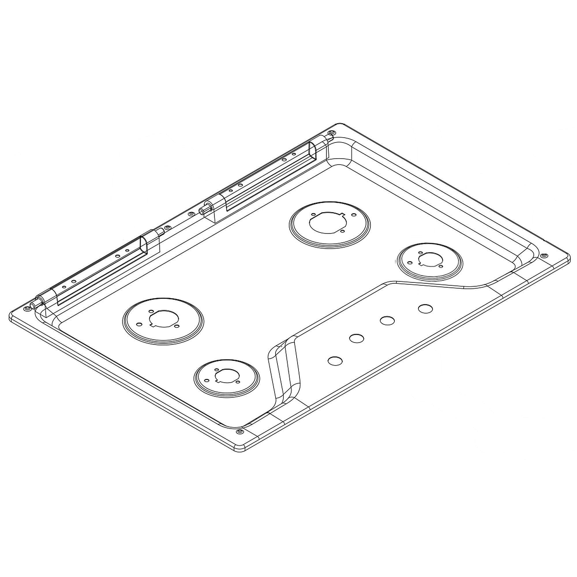 Part #w11204008, Cooktop Main Top (Stainless) / 39.50 x 30.00 x 7.00