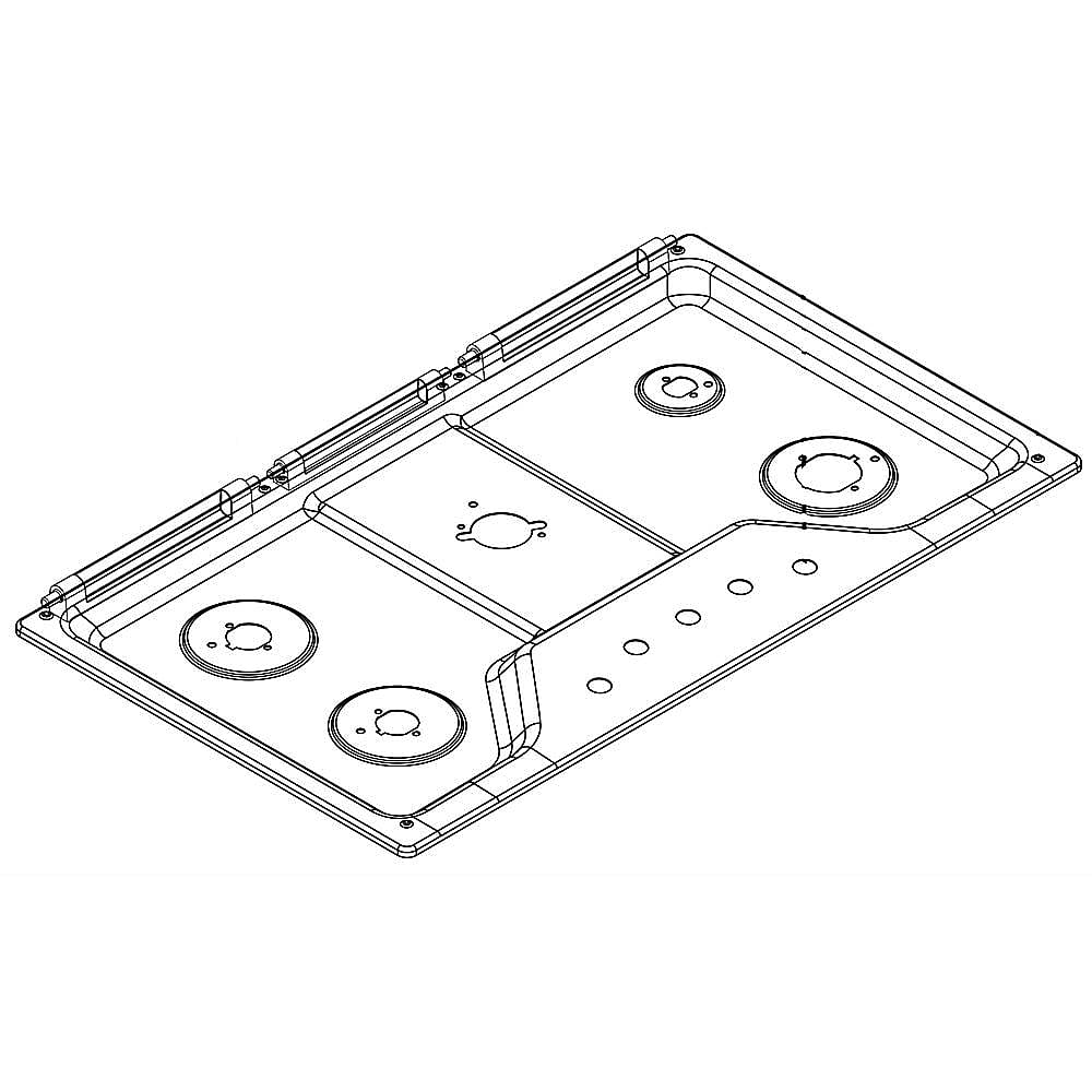 Part #w11204395, Cooktop Main Top (Stainless) / 39.50 x 30.00 x 6.75