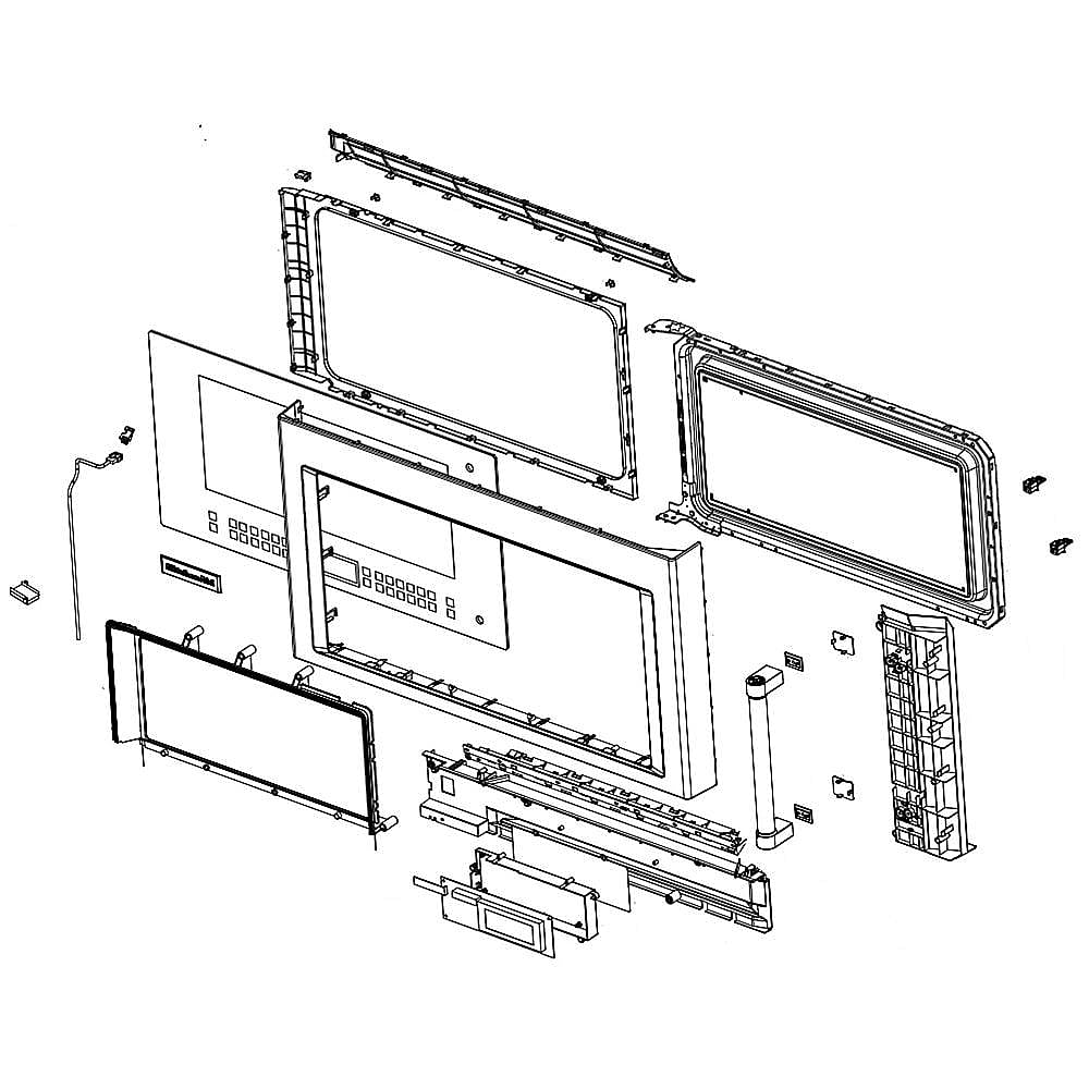 Part #w11205126, Microwave Door Assembly (White) / 32.50 x 18.50 x 7.50