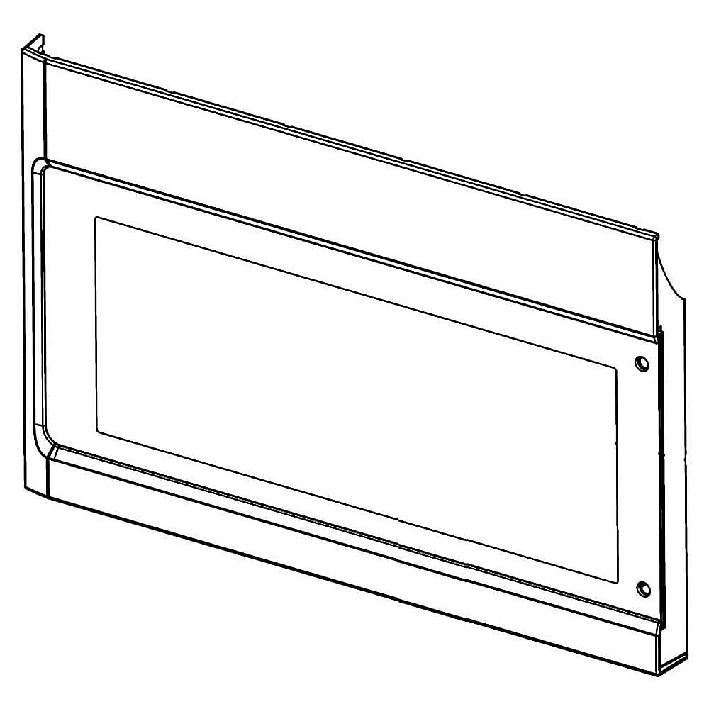 Part #w11207467, Microwave Door Outer Frame (White) / 26.00 x 17.00 x 2.00