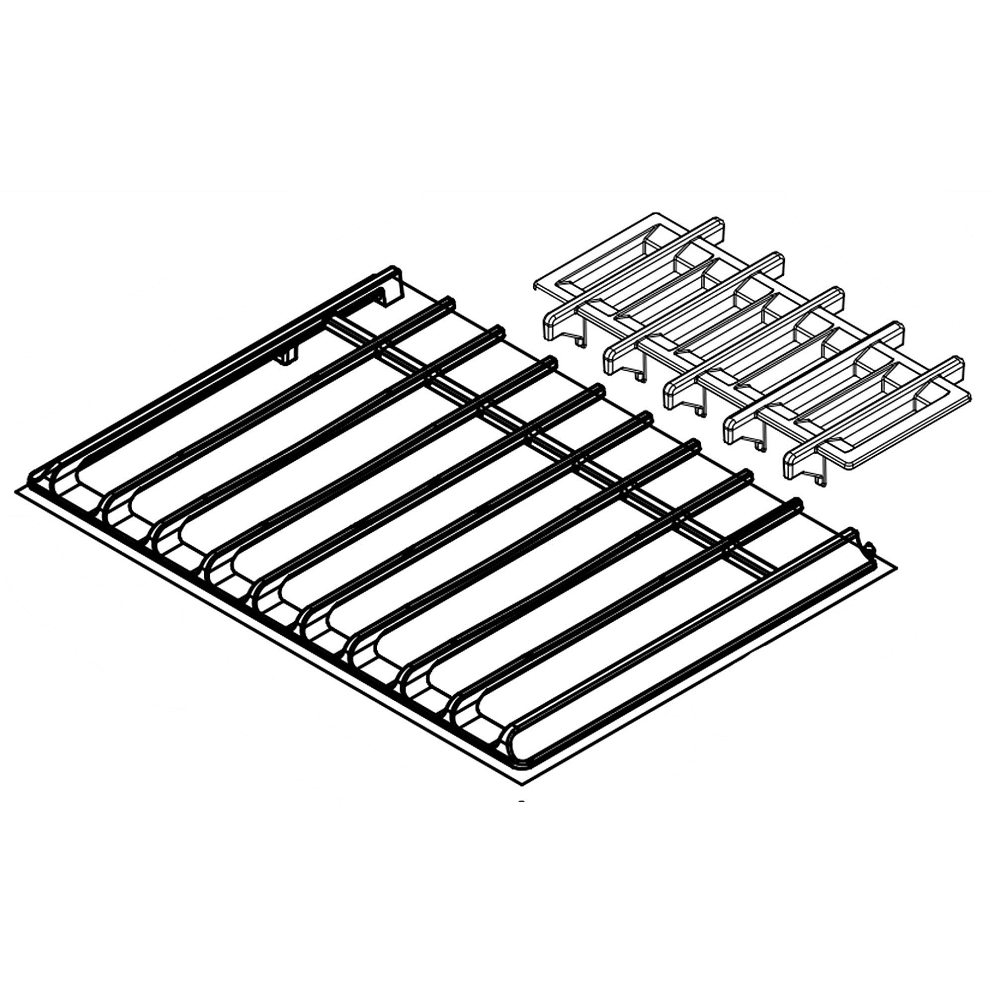 Photo of GE Part #w11211507, Ran Surface Burner Grate Set | 23.25 x 19.13 x 4.25 from Repair Parts Direct
