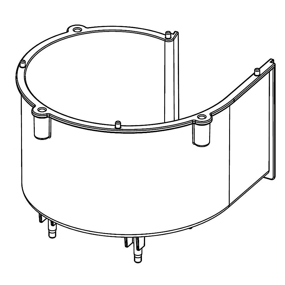 Photo of Part #w11213349, Fan Cover | 5.75 x 4.75 x 4.25 from Repair Parts Direct