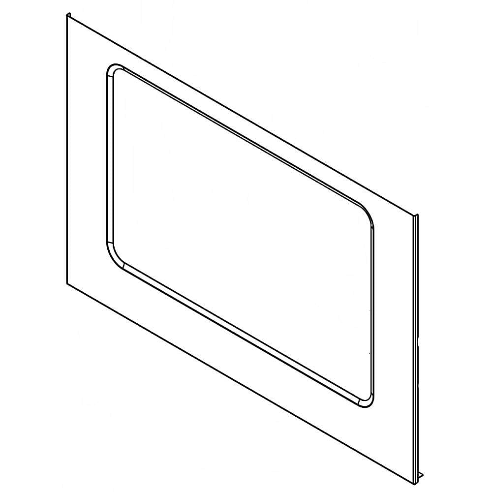 Part #w11214475, Range Oven Door Outer Panel (Stainless) / 39.50 x 30.12 x 6.62