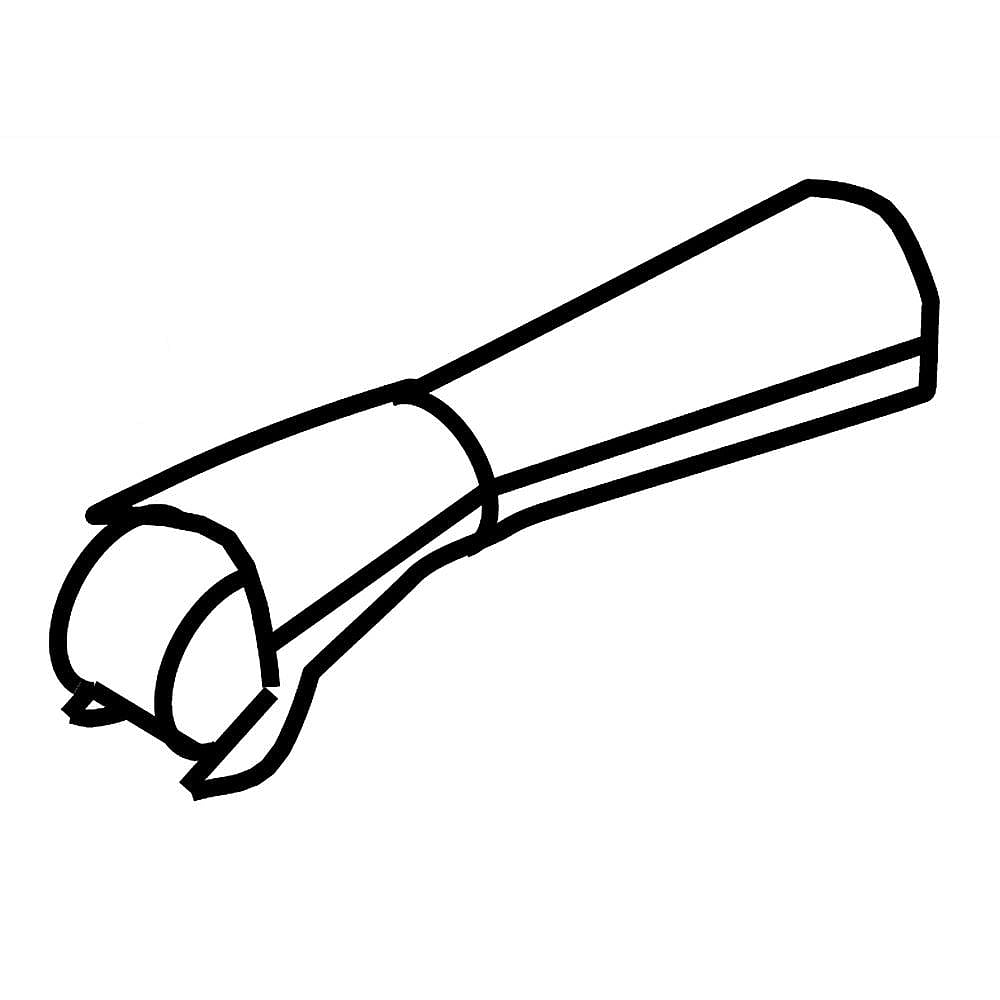 Photo of Part #w11218702, Handle-Pan | 7.87 x 2.00 x 1.75 from Repair Parts Direct