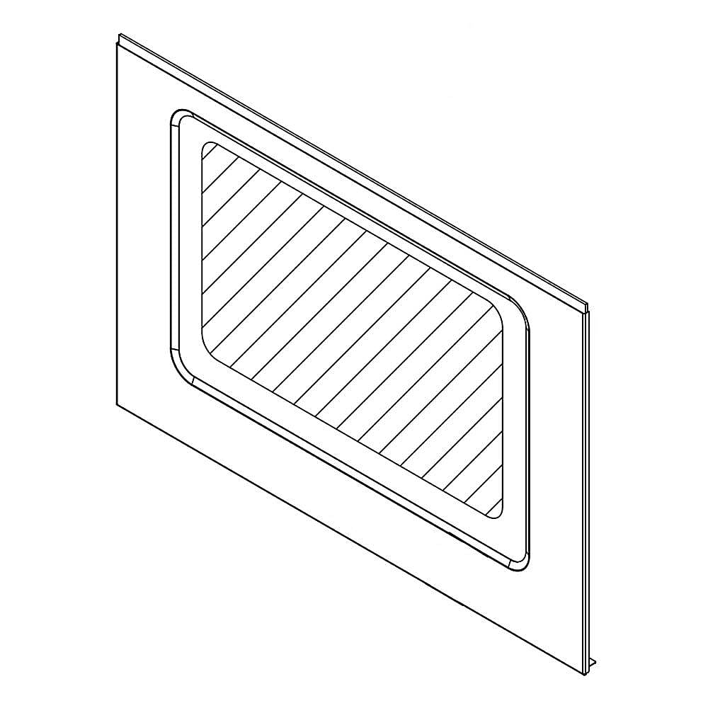 Part #w11219379, Range Oven Door Outer Panel (Stainless) | 39.50 x 30.12 x 6.75