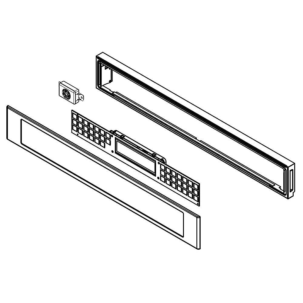 Part #w11229663, Microwave Control Panel Assembly (Stainless) (Replaces W10713603) / 35.38 x 9.50 x 5.62
