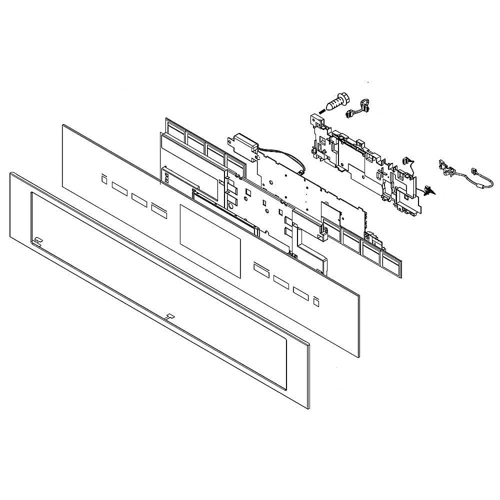 Part #w11232121, Whirlpool Wall Oven Control Panel Assembly (Stainless) (Replaces W10887847, W11102203) / 35.25 x 9.50 x 5.62