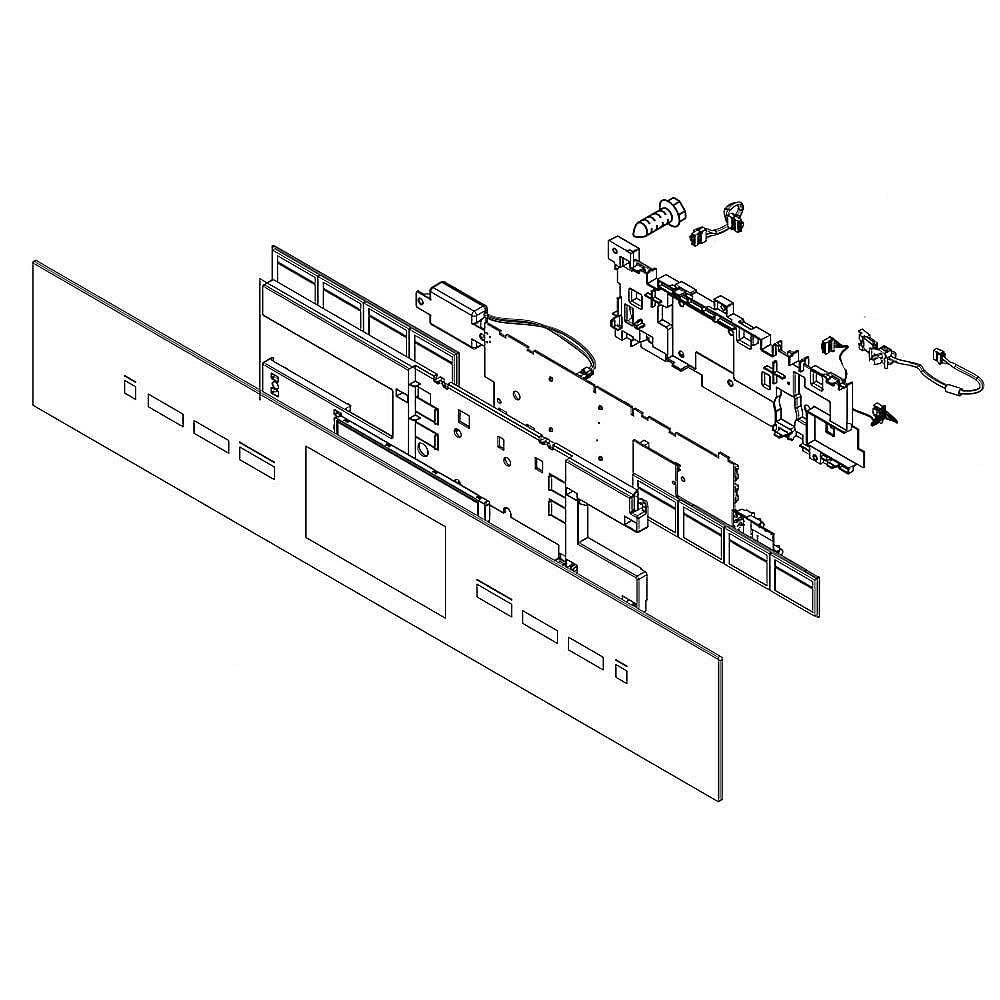 Wall Oven Control Panel Assembly Black W11236890