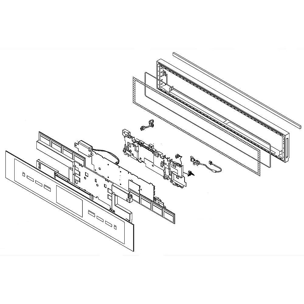 Part #w11236891, Wall Oven Touch Control Panel (Replaces W10887869) / 35.20 x 9.50 x 5.60