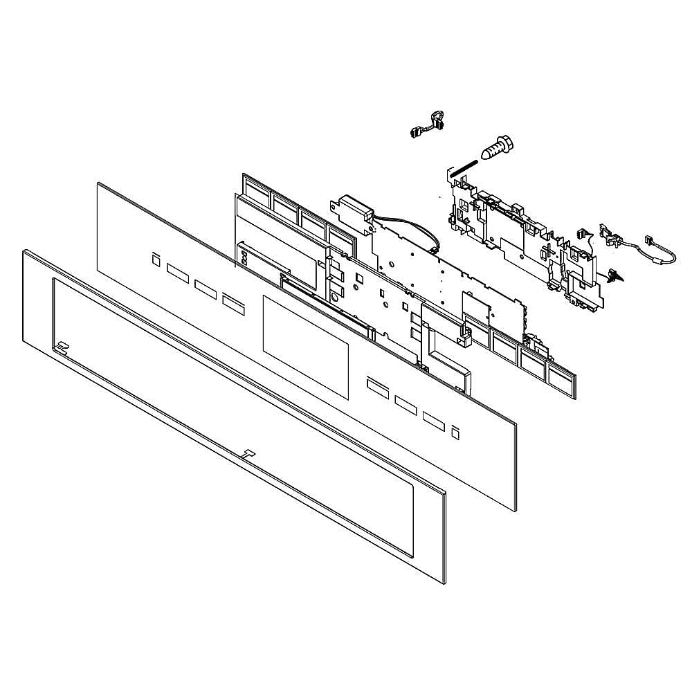 Wall Oven Control Panel Assembly Black W11236901