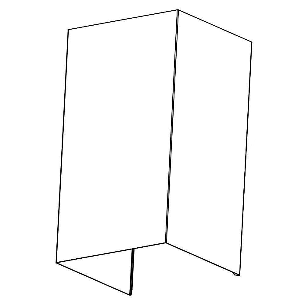 Part #w11240046, Range Hood Duct Cover, Lower / 28.12 x 13.00 x 20.50