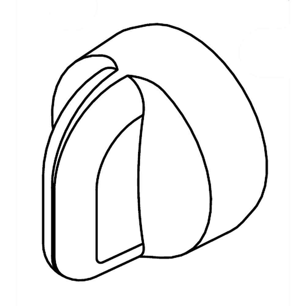 Part #w11244176, Range Surface Burner Knob | 2.50 x 2.50 x 1.63