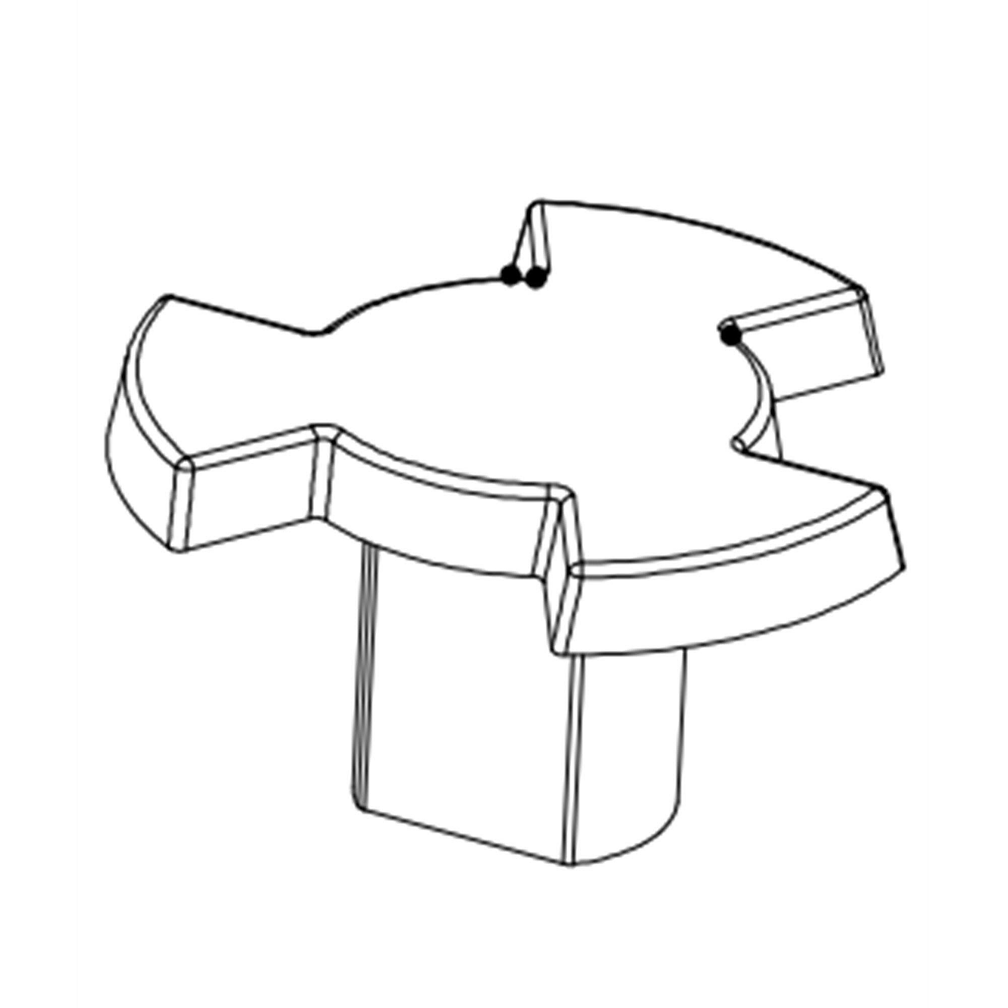 Part #w11245707, Microwave Turntable Motor Coupler / 1.00 x 1.00 x 1.00
