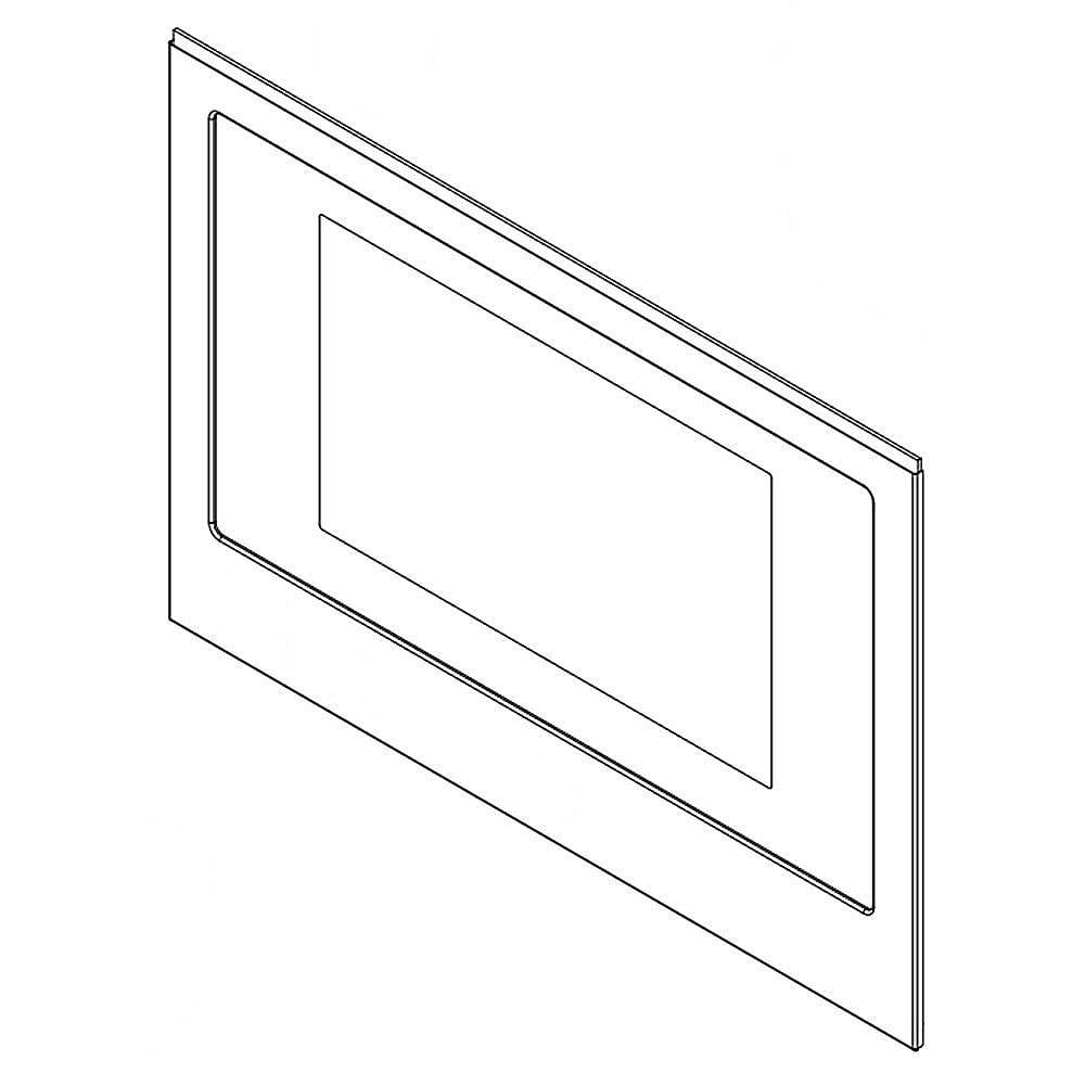 Part #w11247684, Range Oven Door Outer Panel (Black Stainless) / 39.75 x 30.00 x 6.75