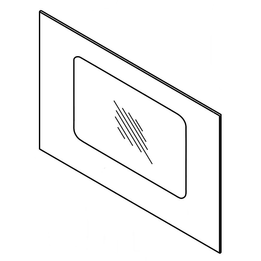 Part #w11249559, Range Oven Door Outer Panel (Stainless) | 32.50 x 25.50 x 2.25