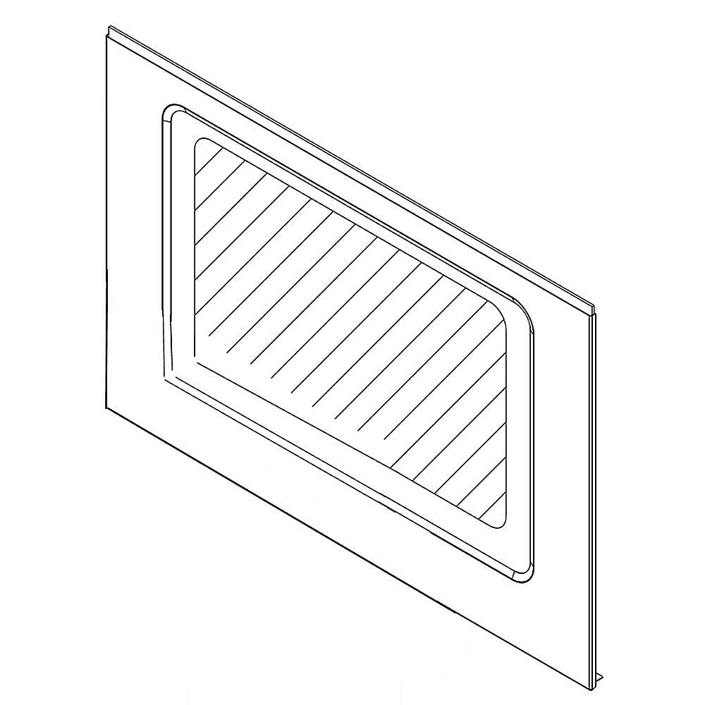 Part #w11250167, Range Oven Door Outer Panel | 39.75 x 30.00 x 6.75