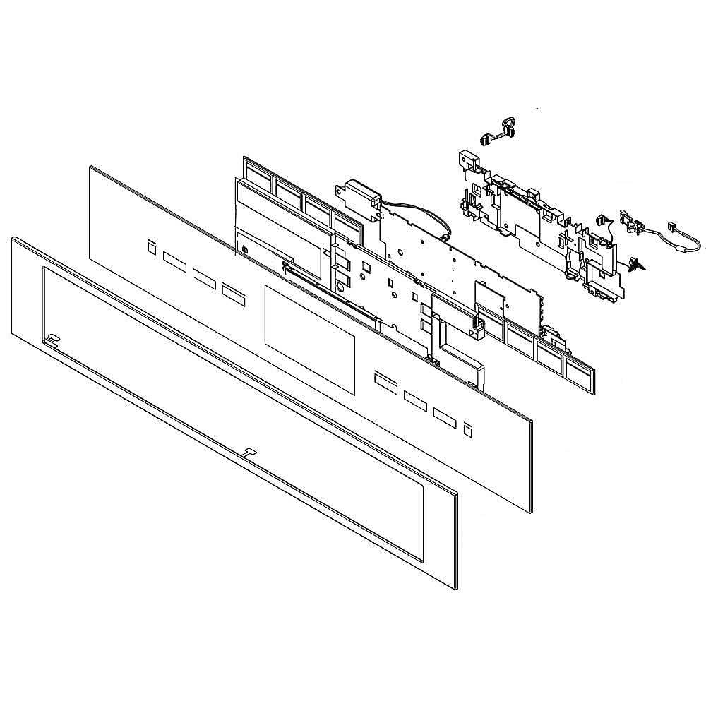 Part #w11255569, Whirlpool Wall Oven Control Panel Assembly (Black) (Replaces W10855945) / 2.90 x 5.25 x 27.10