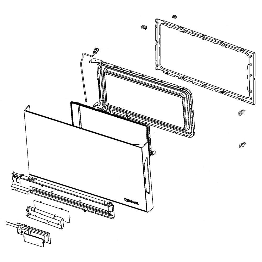 Jenn-Air Part #w11260402, Microwave Door Assembly (Stainless) | 32.25 x 19.25 x 7.75