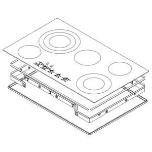Cooktop Main Top Assembly (black) W11261601