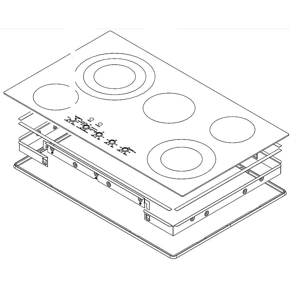 Part #w11263253, Cooktop Main Top (Stainless) / 39.50 x 30.00 x 7.00