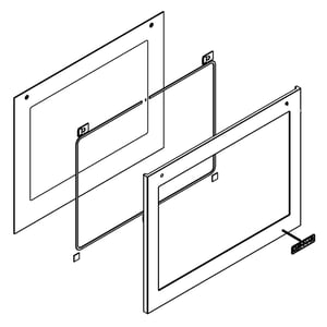 Range Oven Door Outer Panel (stainless) W11281831