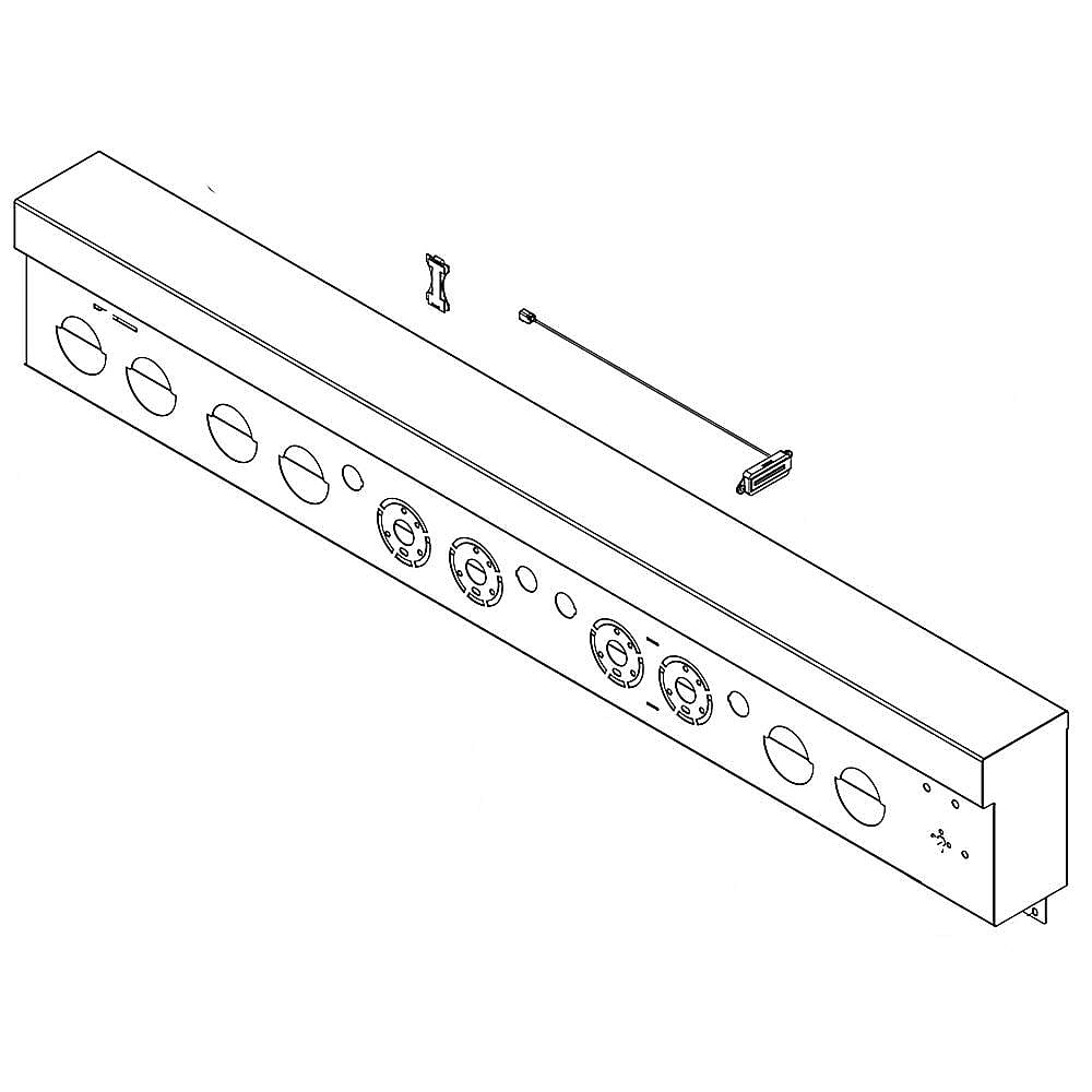 Part #w11289593, Range Control Panel (Stainless) | 48.00 x 8.75 x 4.25