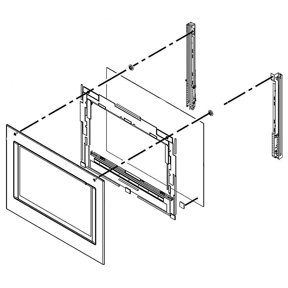 Part #w11294840, Wall Oven Door Outer Panel Assembly (Stainless)